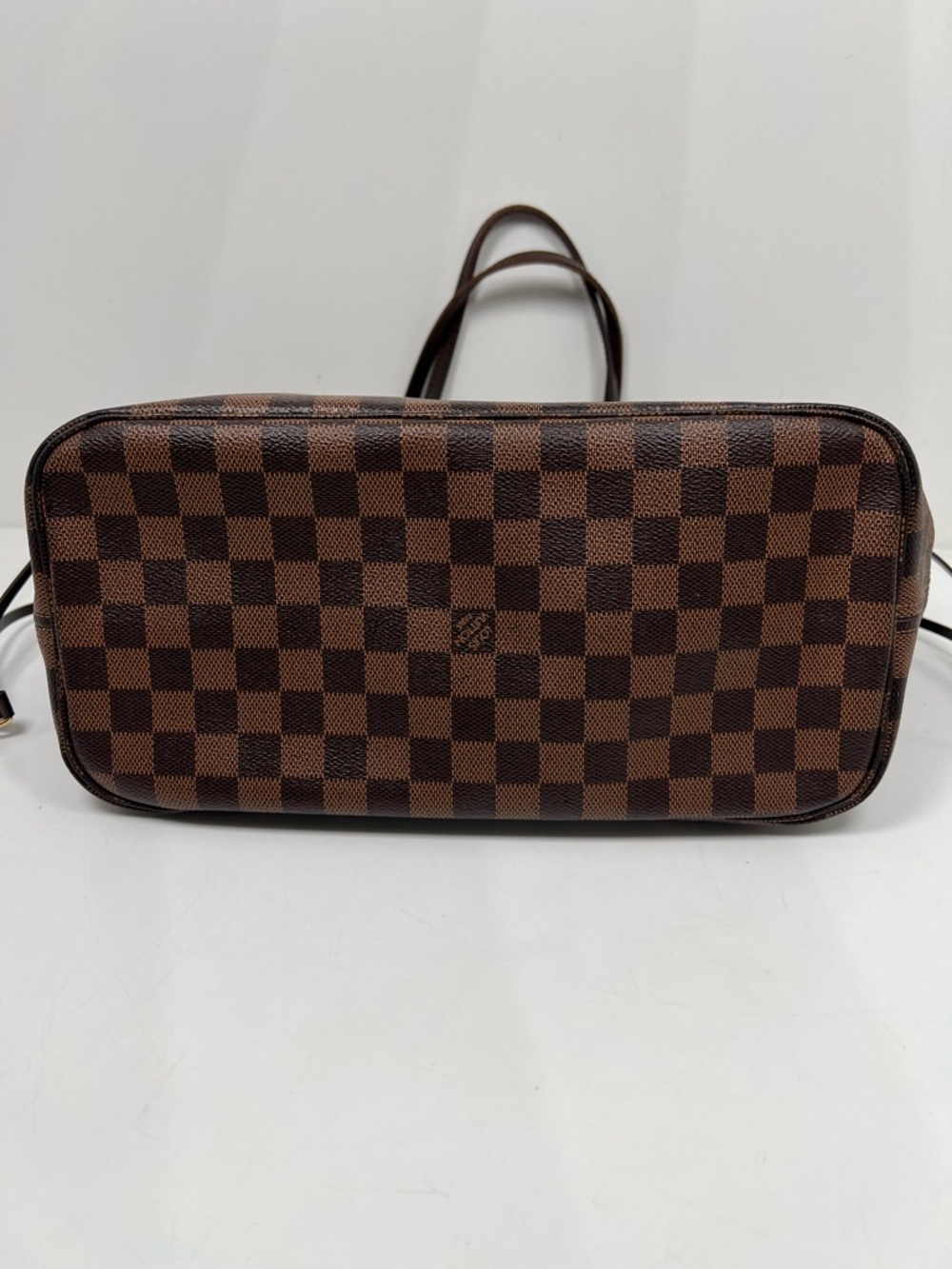 Louis Vuitton Neverfull MM Damier Ebene Tote w/ Pouch Red Interior + Pouch - Picture 5 of 15